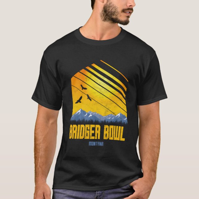 Camiseta Bridger Bowl Montana Mountain Hiking Camg (Frente)