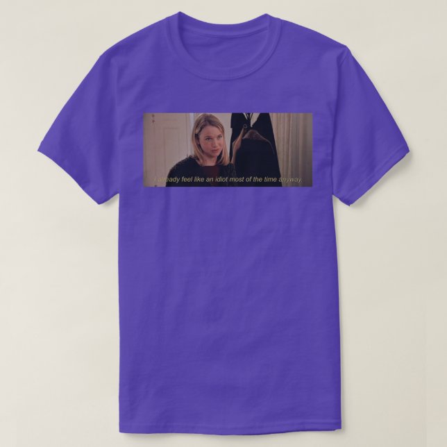 Camiseta Bridget Jones, já me sinto como a maior parte da t (Frente do Design)