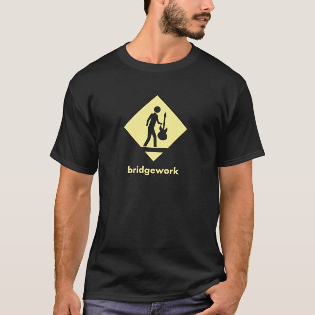 Camiseta Bridgework - "Musical Crossing" - Preto (Frente)