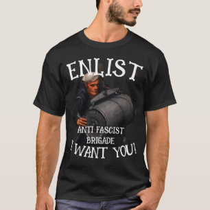 CAMISETA BRIGADA ANTIFASCISTA ALISTAR BATER DURO TRUMP