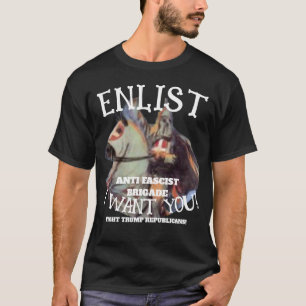 CAMISETA BRIGADA ANTIFASCISTA HITEM ALISTAR-SE 2036 2042