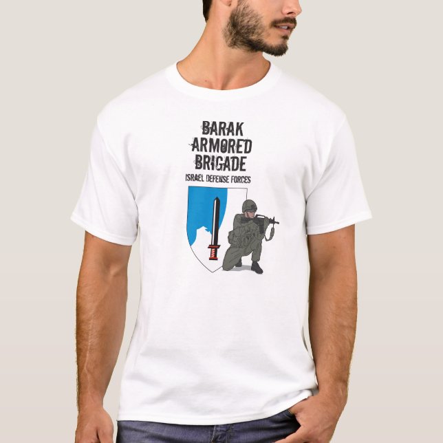 Camiseta Brigada blindada de Barak 188, forças de defesa de (Frente)