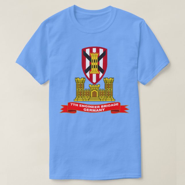 Camiseta Brigada de Engenheiro 1969 Alemanha ENG Br Ribbon  (Frente do Design)