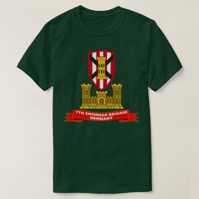 Camiseta Brigada de Engenheiro 1969 Alemanha ENG Br Ribbon  (Frente do Design)