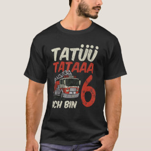 Camiseta Brigada de Incêndio do Garoto 6 de Aniversário da