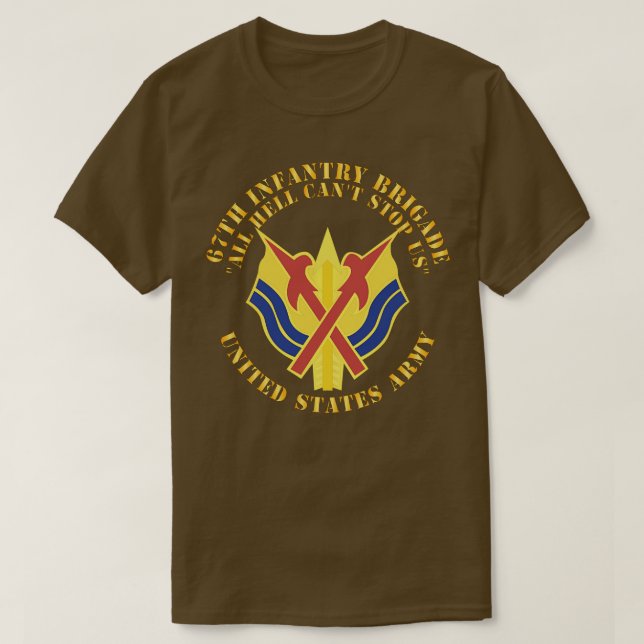 Camiseta Brigada de Infantaria DUI All Hell Não nos pode pa (Frente do Design)