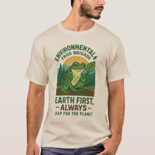 Camiseta Brigada de Sapos Ambiental – Terra Primeiro, Sempr