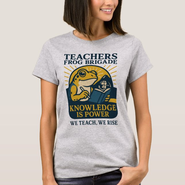 Camiseta Brigada de Sapos Professores – Conhecimento é Pode (Frente)