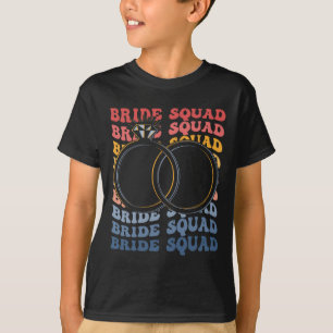 Camiseta Brigada Noiva Groovy Partido Bridal Bridesmaid