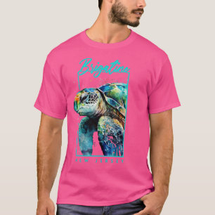 Camiseta Brigatine New Jersey Watercolor Sea Turtle Portrai