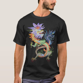 Camiseta Bright and Vivid Chinese Fire Dragon Cut Out