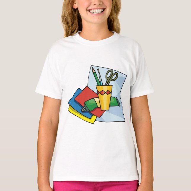 Camiseta Bright Craft Supplies Colorful Art Tools (Frente)