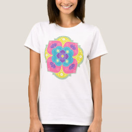 Camiseta Bright Pastel Lotus Rangoli