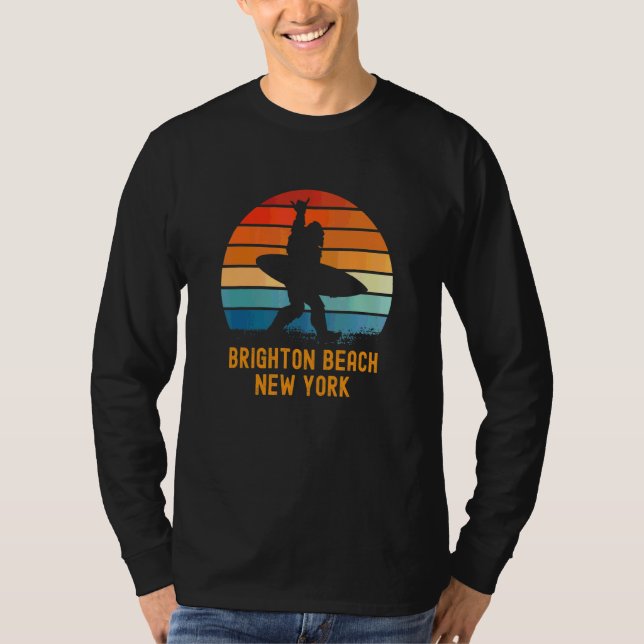 Camiseta Brighton Beach New York Sasquatch Souvenir (Frente)