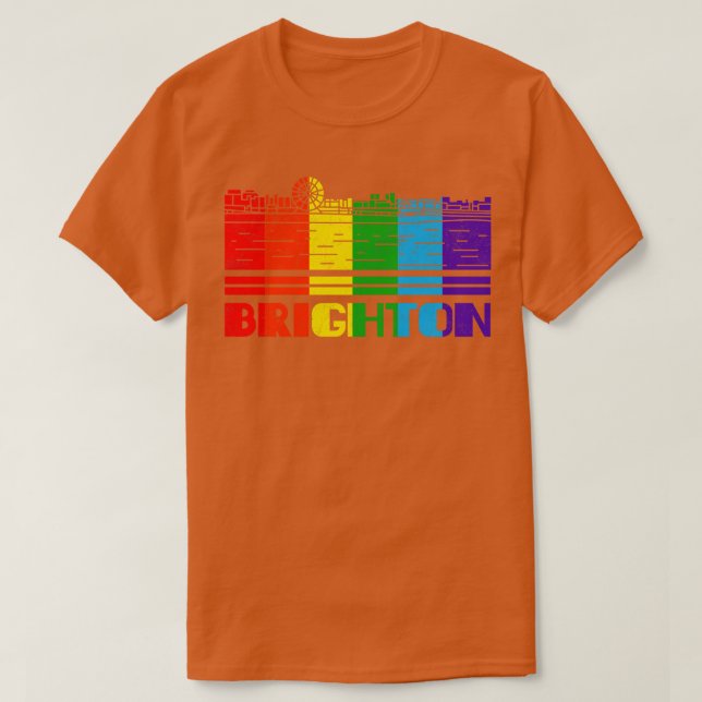 Camiseta Brighton Pride Brighton LGBT - Suporte LGBT (Frente do Design)