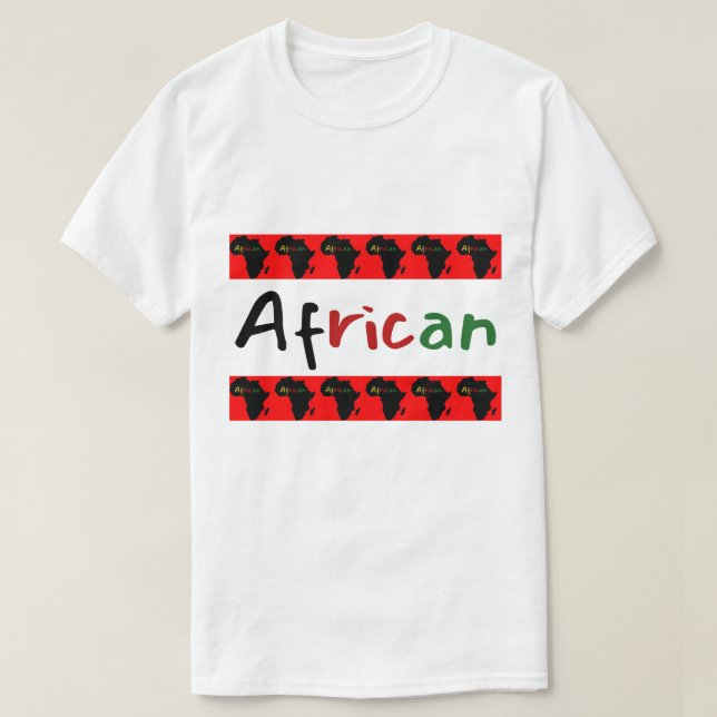 Camiseta Brilhante Africano Moderno (Frente do Design)
