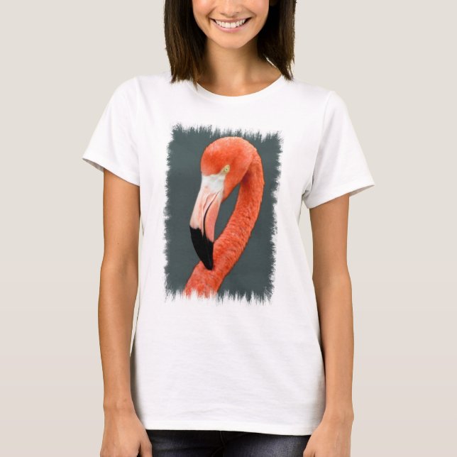 Camiseta Brilhante Flamingo Long Sleeve (Frente)