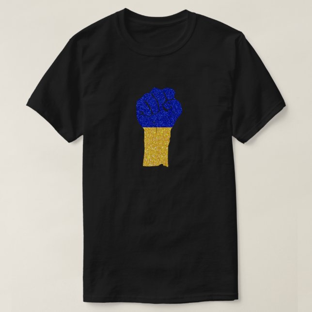 Camiseta Brilhante Força Ucraniana (Frente do Design)