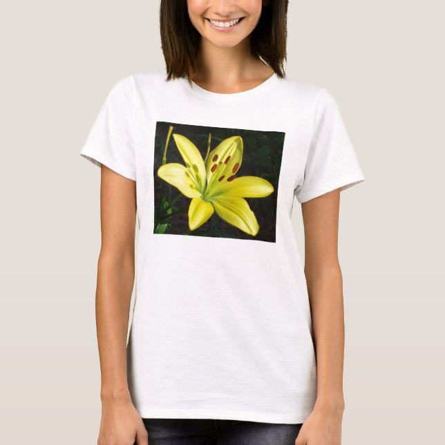 Camiseta - brilhante lírio amarelo realmente se de (Frente)
