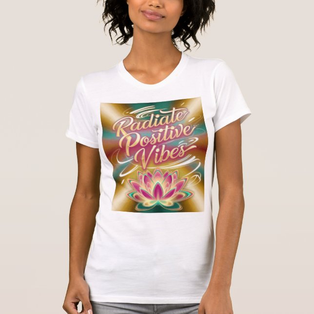 Camiseta "Brilhar brilhante e espalhar boa energia com o 'R (Frente)