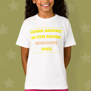 Camiseta Brilhe Intensamente de Volta à Escola 