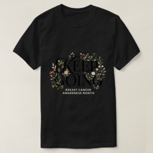 Camiseta Brilhe na Coroa Floral Conscientização do Câncer d