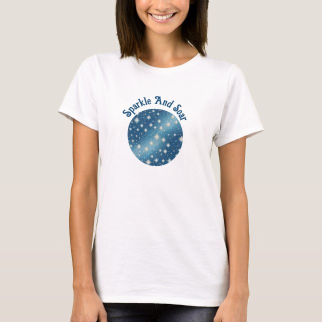 Camiseta "Brilhe & Voar" Inspirador (Frente)