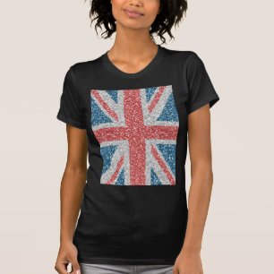 Camiseta Brilho BRITÂNICO na moda legal do falso da