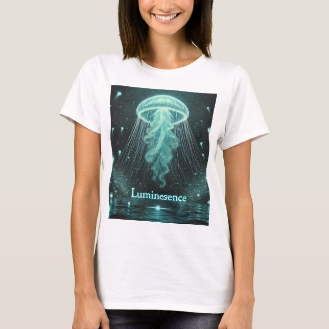 Camiseta Brilho com Grace - A água-viva "Luminescência" (Frente)