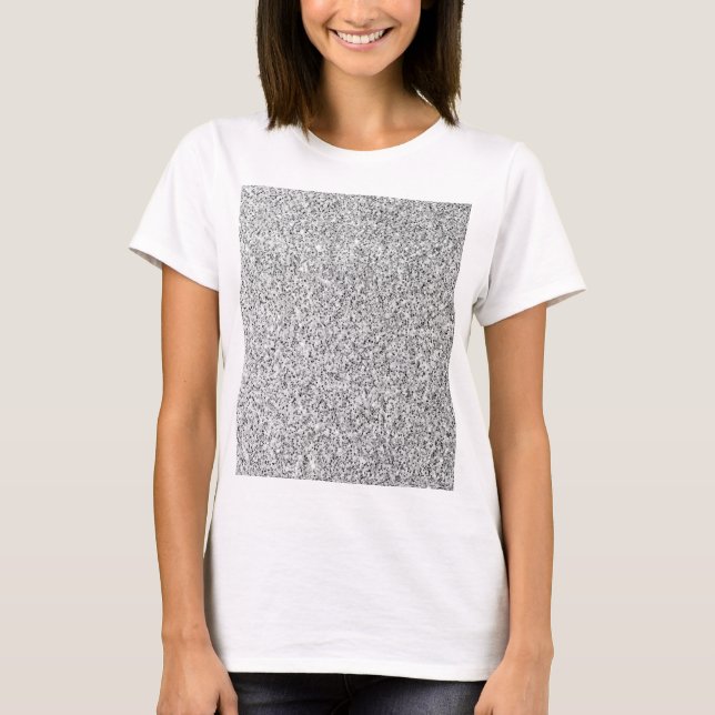 Camiseta Brilho de luz cinza prateado (Frente)
