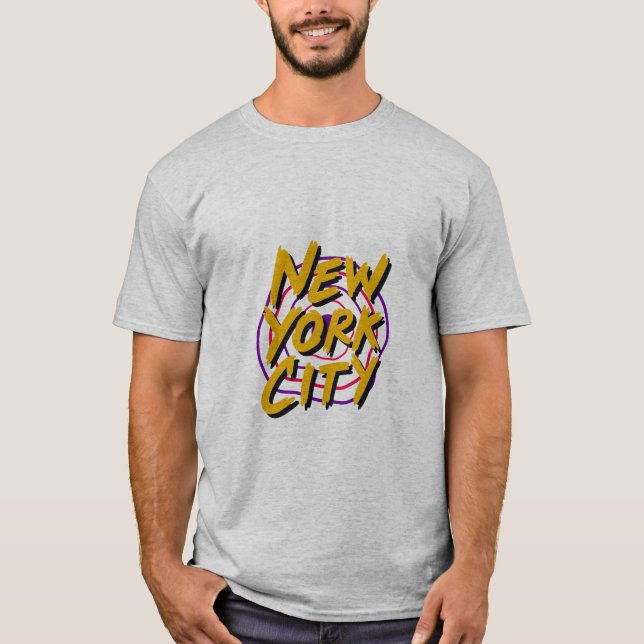 Camiseta Brilho de Nova York. (Frente)