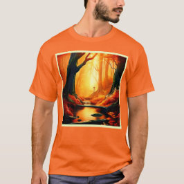 Camiseta Brilho de Ouro da Floresta Encantada