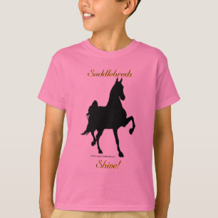 Camiseta Brilho de Saddlebreds -- T dos miúdos