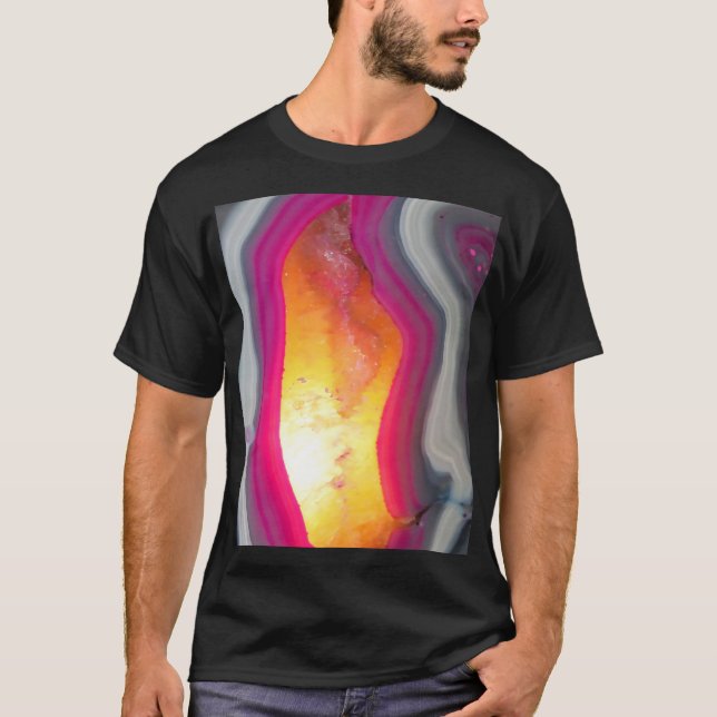 Camiseta Brilho do Geode Cor-de-Rosa (Frente)