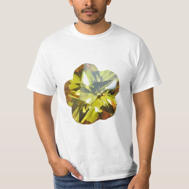 Camiseta Brilho do ouro - Design amarelo da ventoinha do ge (Frente)