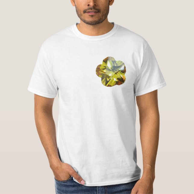 Camiseta Brilho do ouro - Design amarelo da ventoinha do ge (Frente)