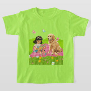 Camiseta Brilho do Sol & Hora da História – Menina e seu Ca