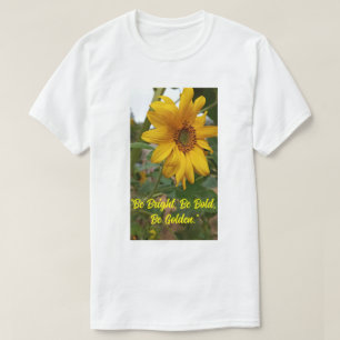Camiseta "Brilho Dourado do Girassol – Arte Inspirada na Na