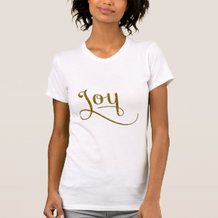 Camiseta Brilho Dourado do script Joy