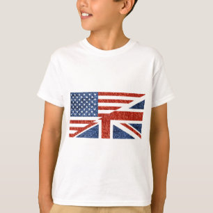 Camiseta brilho EUA britânico