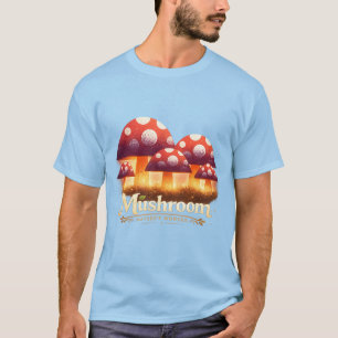 Camiseta Brilho Místico de Cogumelo.