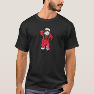 Camiseta brilho Papai Noel preto