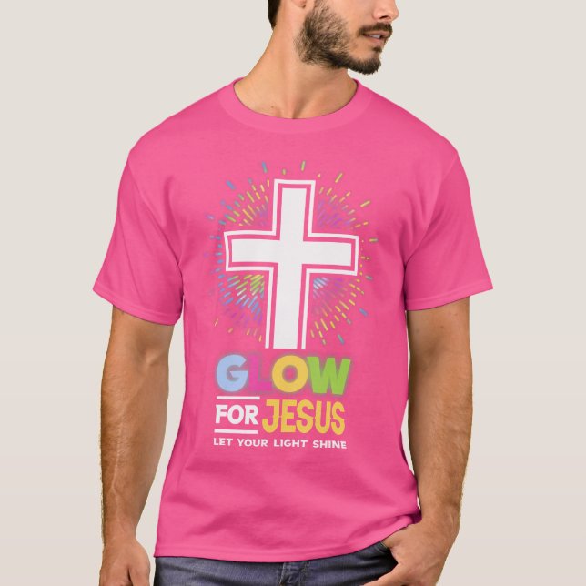 Camiseta Brilho Para Jesus Cristo Cruz Cristã Teto Jesus Cr (Frente)
