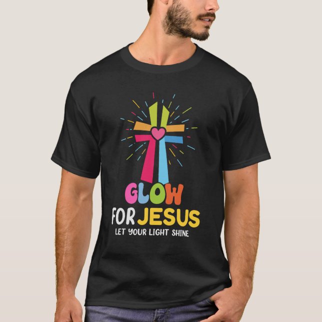 Camiseta Brilho Para Jesus Deixe Sua Luz Brilhar Fé Atraves (Frente)