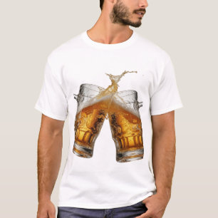 Camiseta Brilho Prata BRINDE À BOA SAÚDE Design de Texto