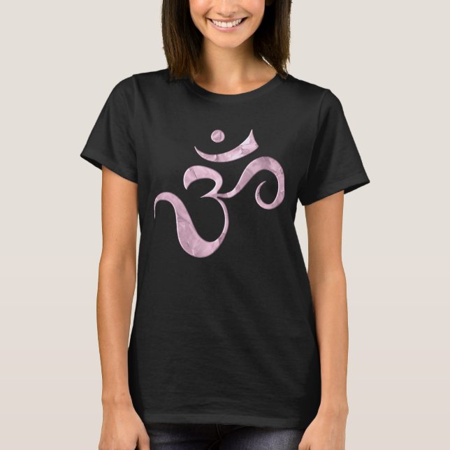 Camiseta Brilho Rosa Om  (Frente)