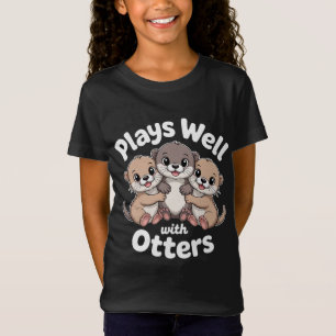 Camiseta Brinca Bem com as Lontras Camisa de Lon