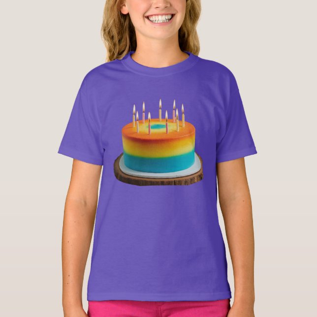 Camiseta Brincadeira Básica De Aniversário E Estilo Festivo (Frente)