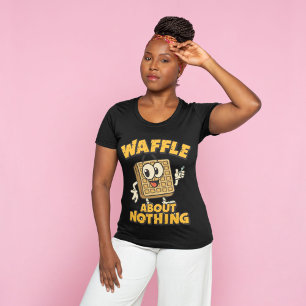 Camiseta Brincadeira de Café da Manhã Divertida Sobre Nada