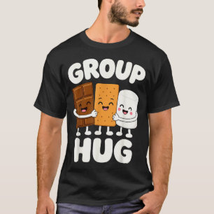 Camiseta Brincadeira de marshmallow de fogueira de acampame